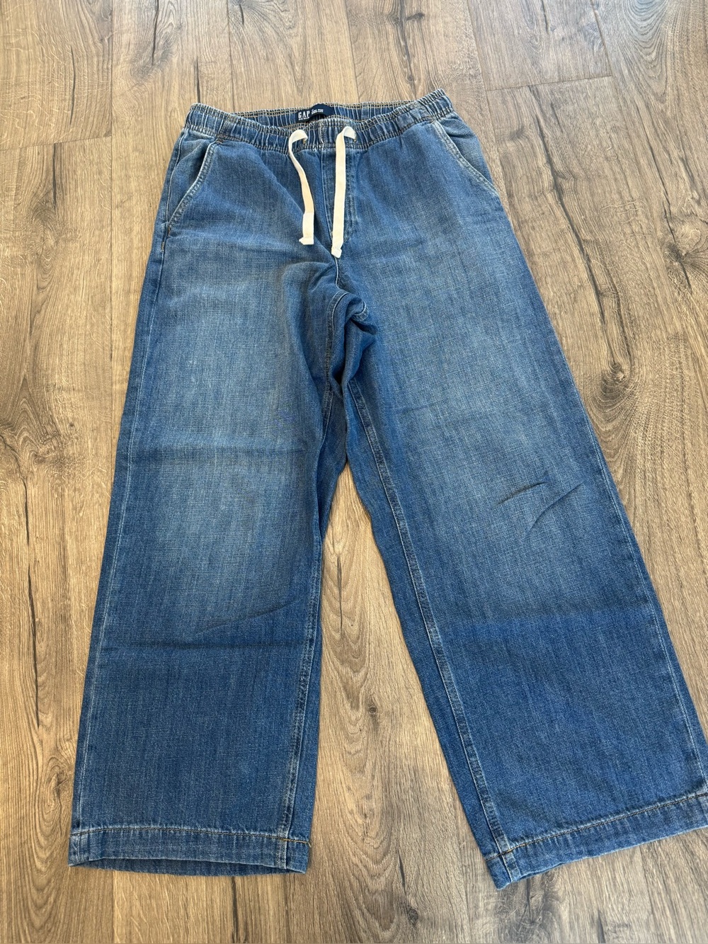 GAP Women’s Relaxed Blue Denim Drawstring Jeans